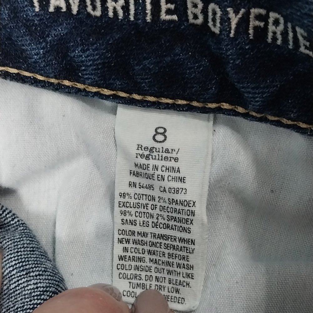 2854 Size 8 American Eagle Upcycled Bell Bottoms Teal Green Corduroy - Picture 6 of 6